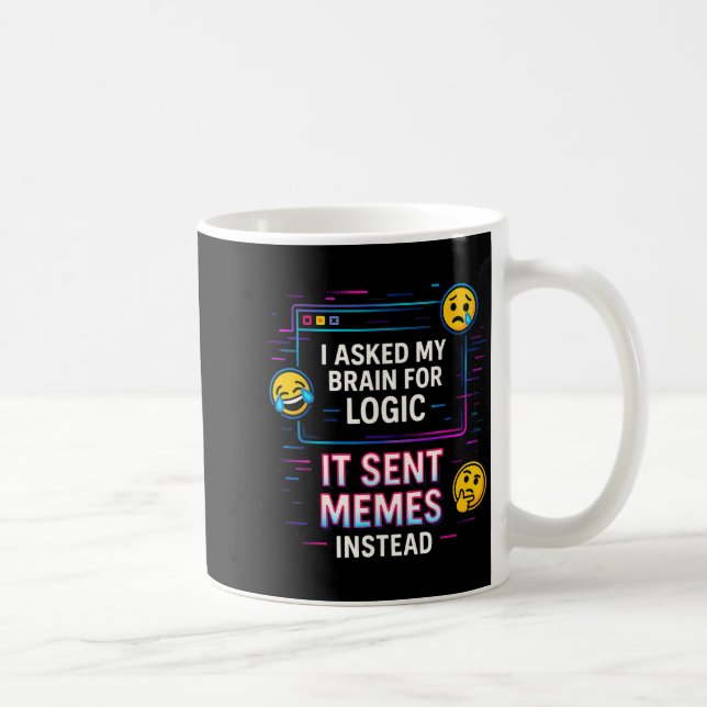 I Asked My Brain For Logic  Coffee Mug (Right)