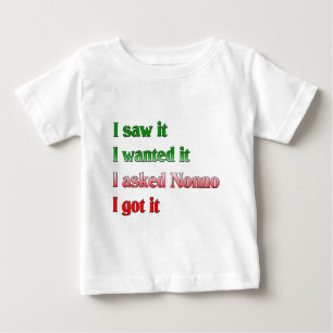 I Asked Nonno Baby T-Shirt