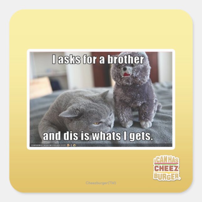 I asks for a brother square sticker (Front)