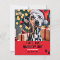 I ate Naughty List Pet Photo Christmas Red Holiday
