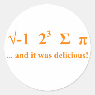 I ate pi classic round sticker