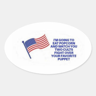 I Ate Popcorn and laughed  Oval Sticker
