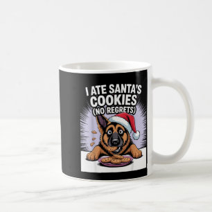 I Ate Santas Cookies Puppy Funny Christmas German Coffee Mug