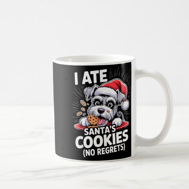 I Ate Santas Cookies Puppy Funny Christmas Mini Sc Coffee Mug (Right)