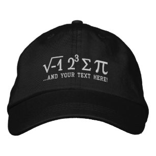 I ate some pi and Your Text Math Pun Embroidered Hat