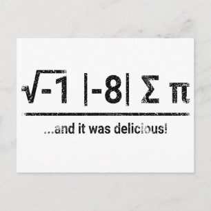 I Ate Some Pi   vintage dark Postcard