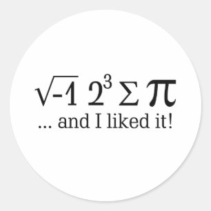 I ate some pie and I liked it Typography Classic Round Sticker