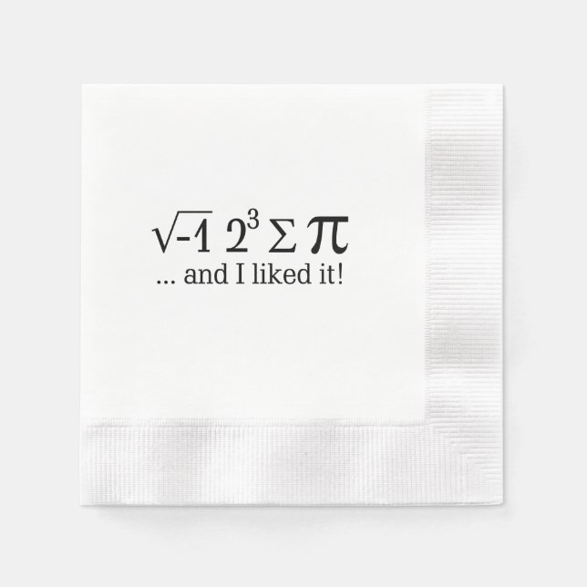 I ate some pie and I liked it Typography Napkin (Front)