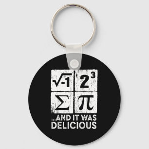 I Ate Some Pie And It Was Delicious Funny Pi Day M Key Ring