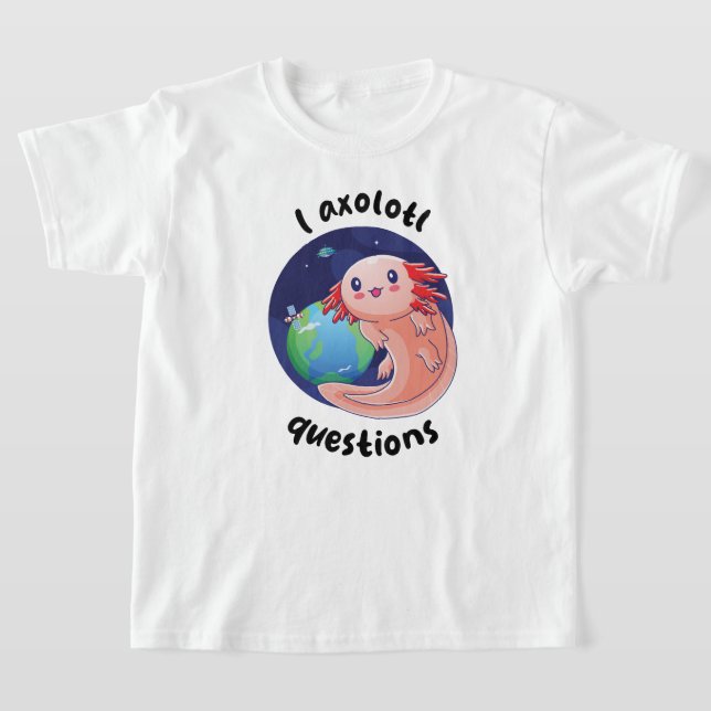 I axolotl questions - cream (on light colors) T-Shirt (Laydown)