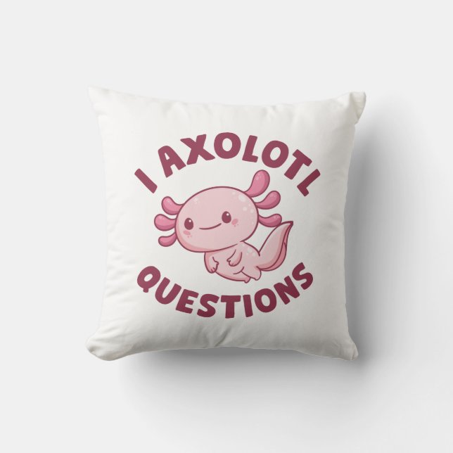 I Axolotl Questions Cushion (Front)