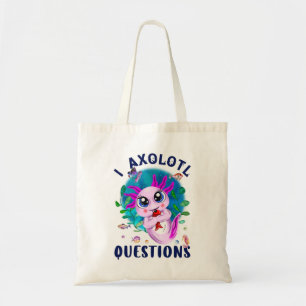 I Axolotl Questions, Cute Axolotl Kawaii Pink Tote Bag
