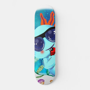 I Axolotl Questions, Cute Axolotl Quote Skateboard