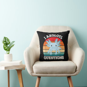 I Axolotl Questions Cute Retro Funny Axolotl Cushion