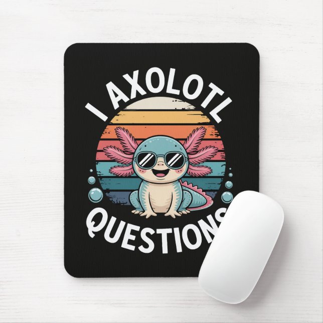 I Axolotl Questions Mouse Mat (With Mouse)