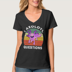 I Axolotl Questions Retro Sunset Cute Axolotl T-Shirt