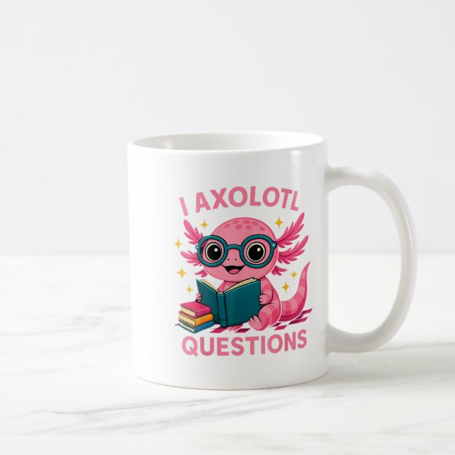I Axolotl Questions Shirt Adults Youth Kids Retro  Coffee Mug (Right)