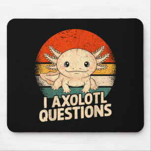 I Axolotl Questions Shirt Adults Youth Kids Retro  Mouse Mat