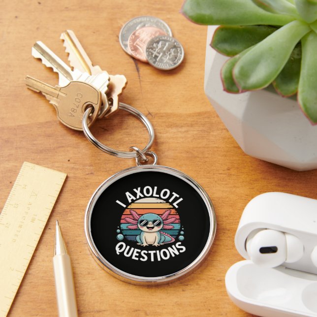 I Axolotl Questions Tote Key Ring (Desk)