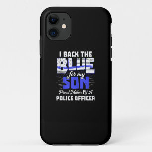 I Back Blue My Son Ts Women Thin Line Mum Gift iPhone 11 Case