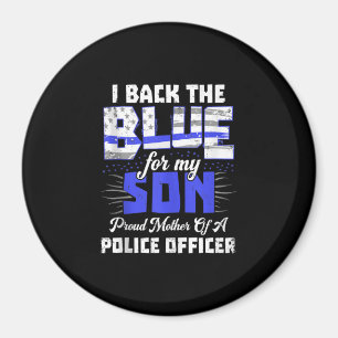 I Back Blue My Son Ts Women Thin Line Mum Gift Magnet