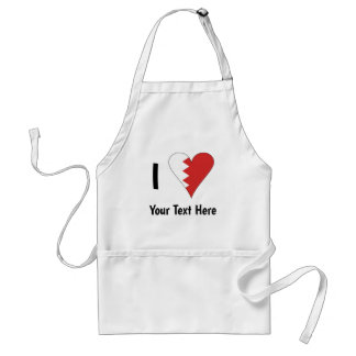 I (Bahraini Heart Flag) Personalised Standard Apron