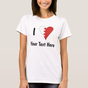 I (Bahraini Heart Flag) Personalised T-Shirt