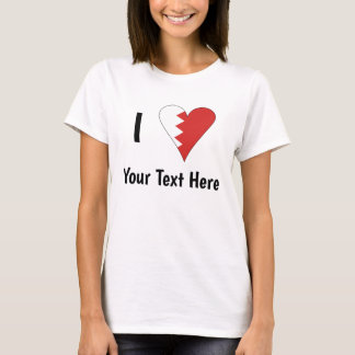 I (Bahraini Heart Flag) Personalised T-Shirt