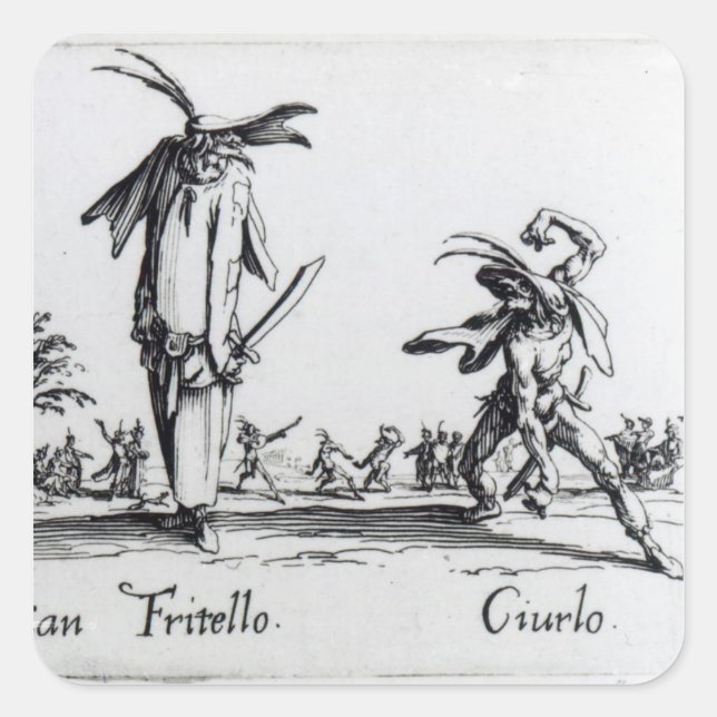 I Balli de Spessanei, or Le Grande Chasse Square Sticker (Front)