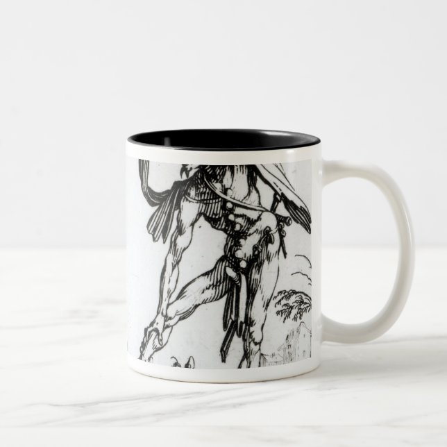 I Balli de Spessanei, or Le Grande Chasse Two-Tone Coffee Mug (Right)