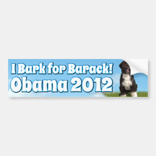 I Bark for Barack, Bo the First Dog Obama Bumper Sticker
