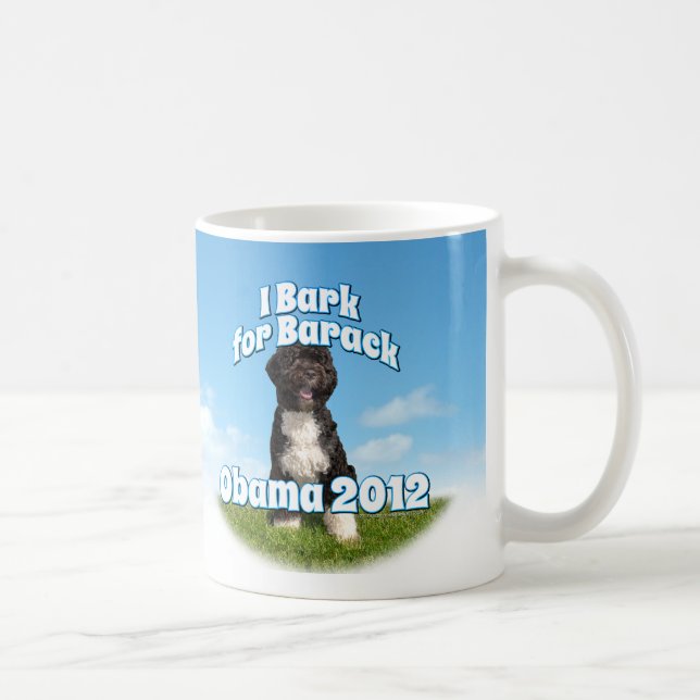 I Bark for Barack, Bo the First Dog Obama Coffee Mug (Right)