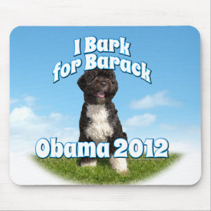 I Bark for Barack, Bo the First Dog Obama Mouse Mat