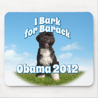 I Bark for Barack, Bo the First Dog Obama Mouse Mat