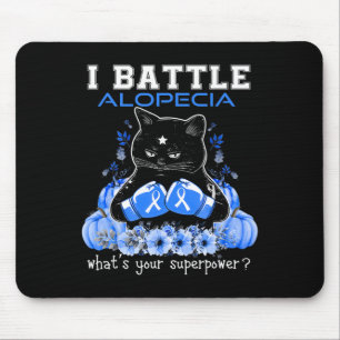 I Battle Alopecia Awareness Fun Cat Mouse Mat