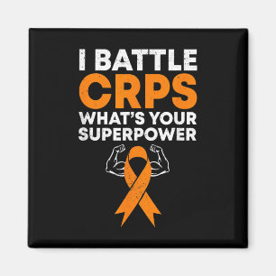 I Battle Crps Awareness Orange Ribbon Warrior Figh Magnet