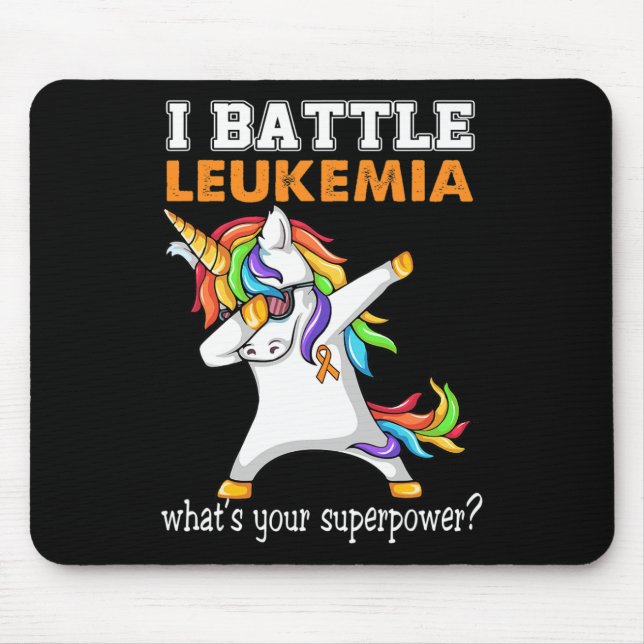 I Battle Leukaemia Awareness  Mouse Mat (Front)