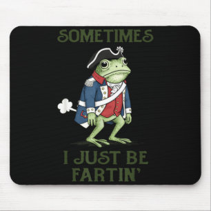 I be farting graphic 4th of july funny frog mouse mat