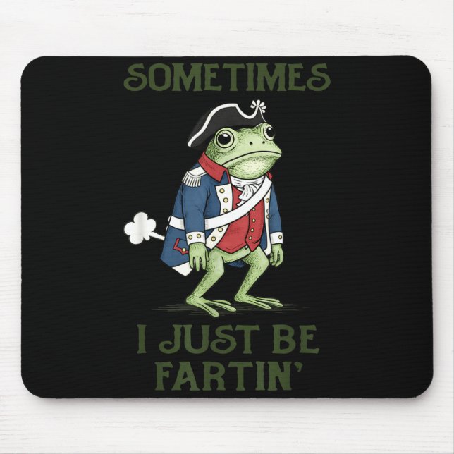 I be farting graphic 4th of july funny frog  mouse mat (Front)