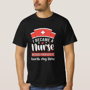 I Beacame A Nurse ICU Emergency Ambulance Funny T-Shirt
