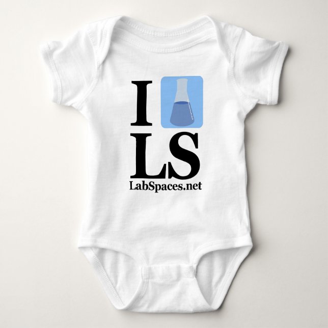 I beaker LS w/ Domain Baby Bodysuit (Front)