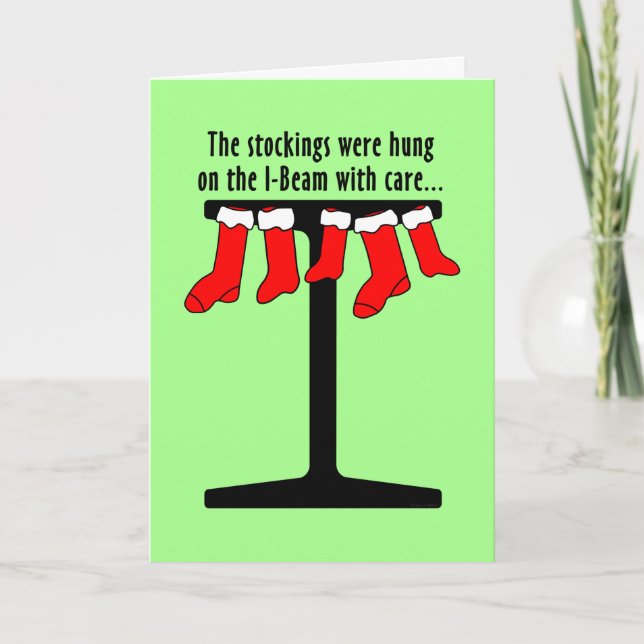 I-Beam Christmas Stockings Card (Front)