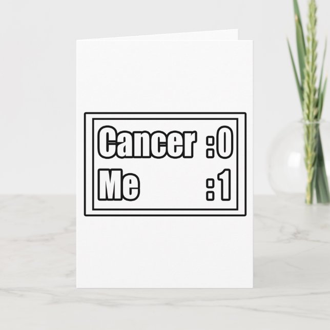 I Beat Cancer (Scoreboard) Card (Front)