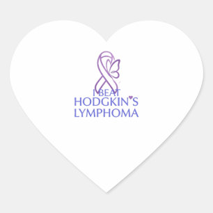 I beat hodgkin's lymphoma heart sticker