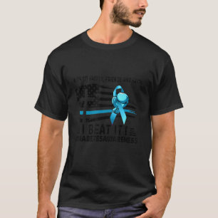 I Beat It Diabetes Awareness Usa Flag Faith Boxing T-Shirt