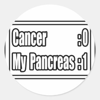 I Beat Pancreatic Cancer (Scoreboard) Classic Round Sticker