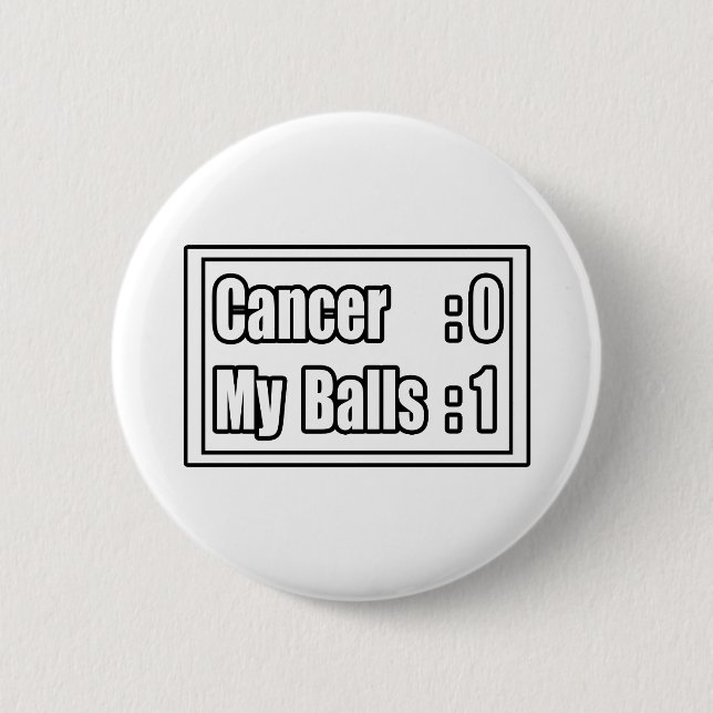 I Beat Testicular Cancer (Scoreboard) 6 Cm Round Badge (Front)