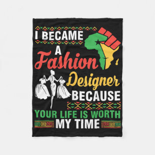 I Became A Social Worker Because Your Life Is Wort Fleece Blanket