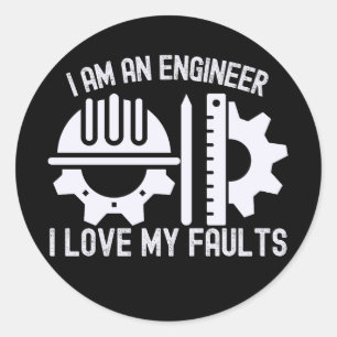 I Became an Engineer Because the Voices Told Me Classic Round Sticker