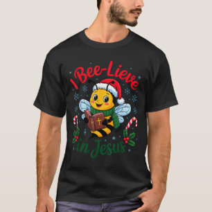 I Bee-lieve In Jesus Gospel Kids Christian Christm T-Shirt